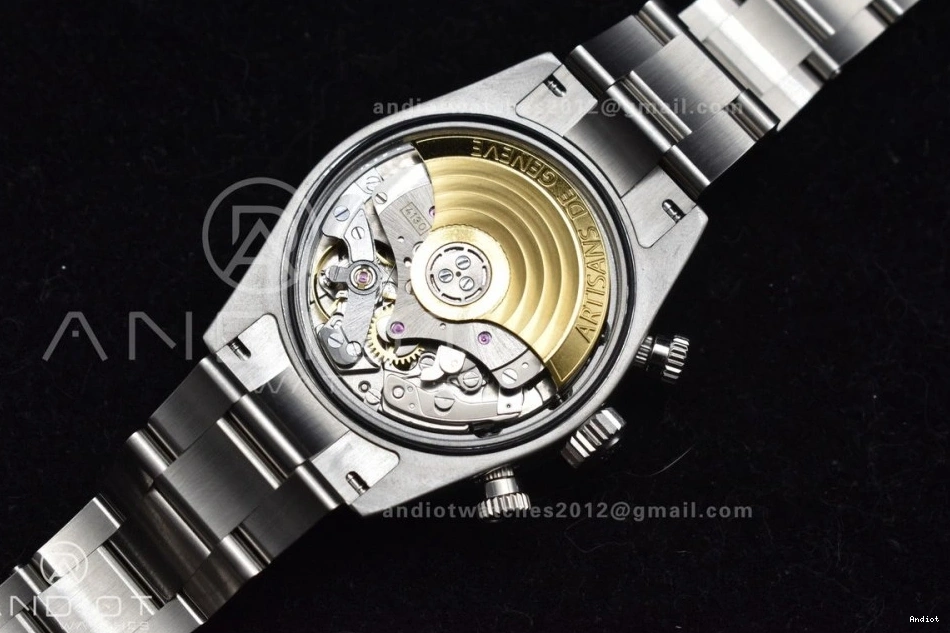 White Daytona A7750 ADGF Dial Best SS Bracelet Black on Edition SS 0311